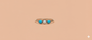 Bague perle & turquoise